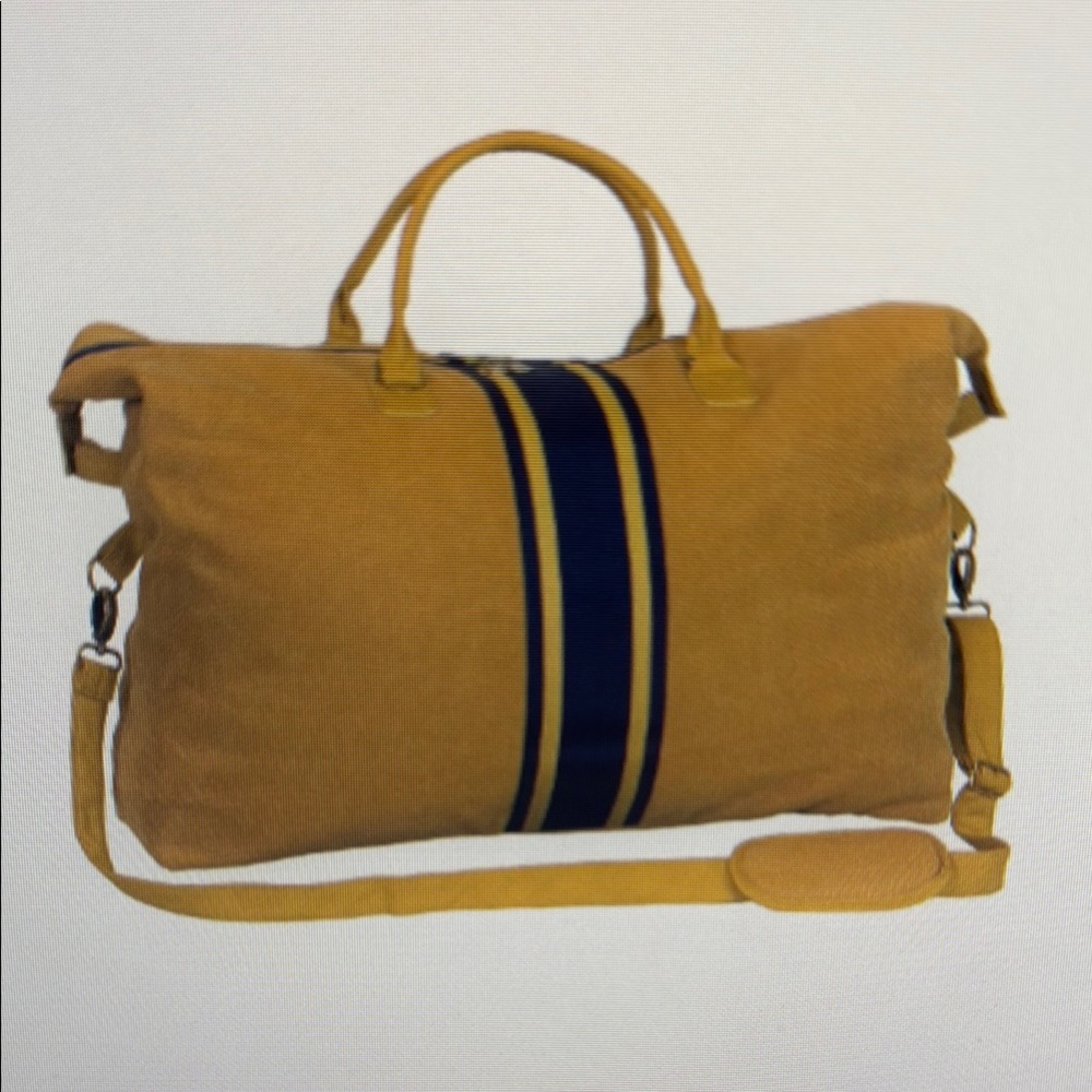 Large Duffle - Newport Tan and Black Canvas Bag Unisex